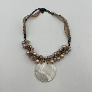 Cookie Lee Necklace Bronze Rose gold Pearl Necklace